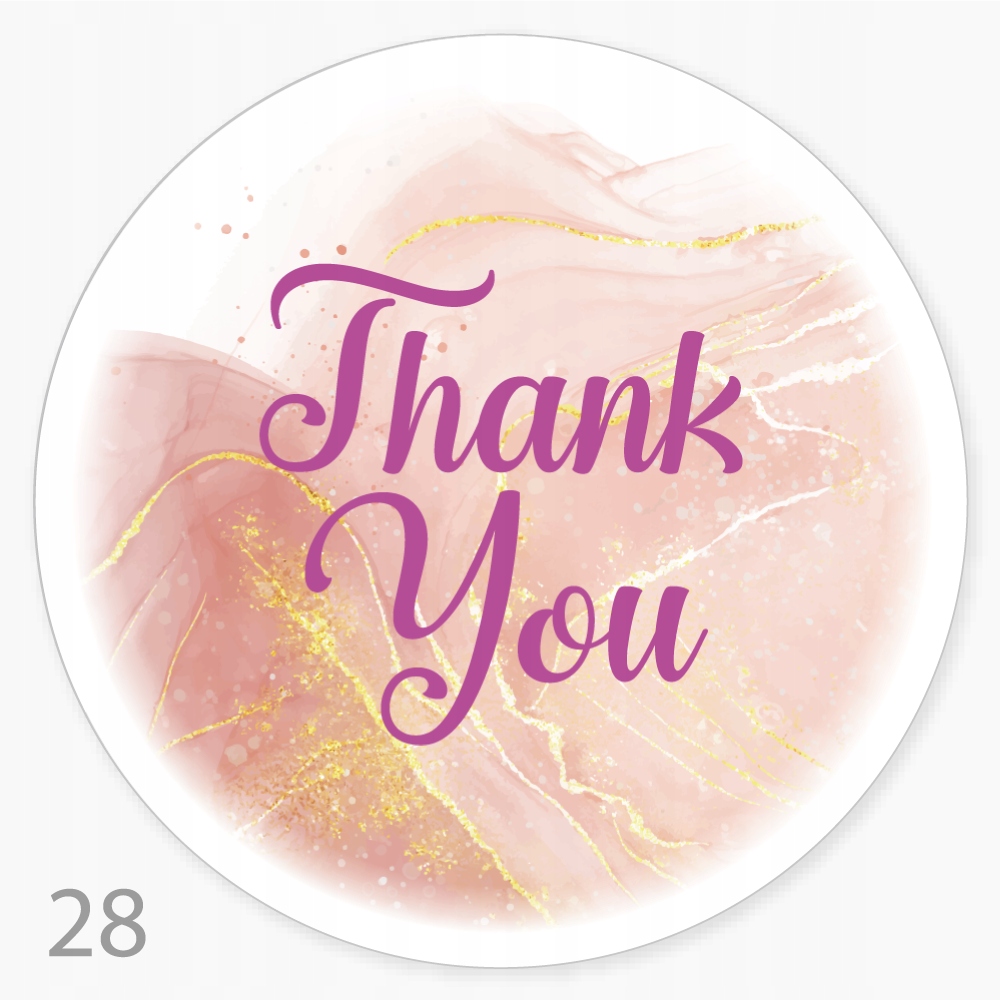 

Etykieta,naklejka Thank You 48szt Średnica 55mm!