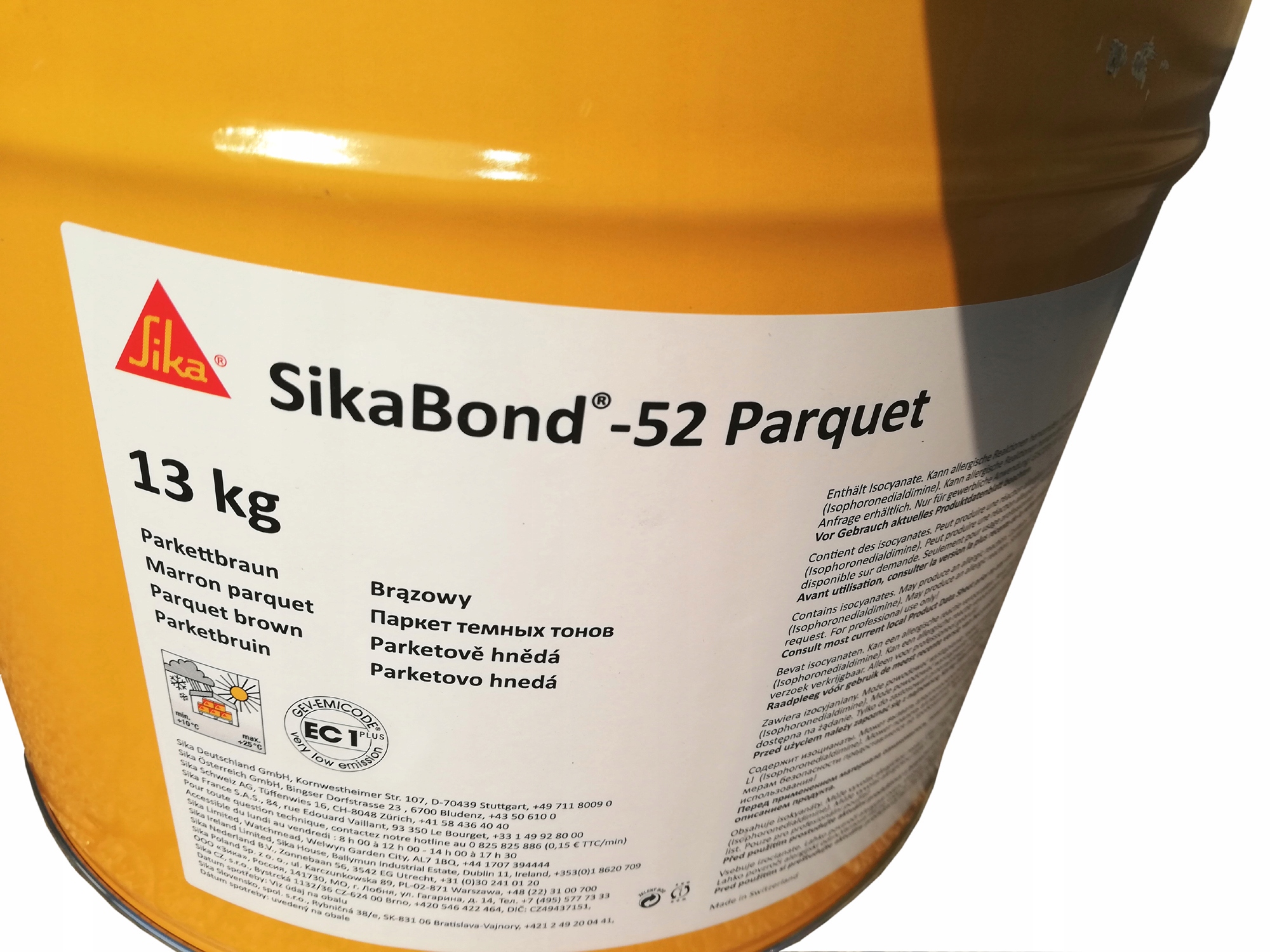 Elastyczny Klej do podłóg Litych desek podłogowych parkietów Sika Bond 52