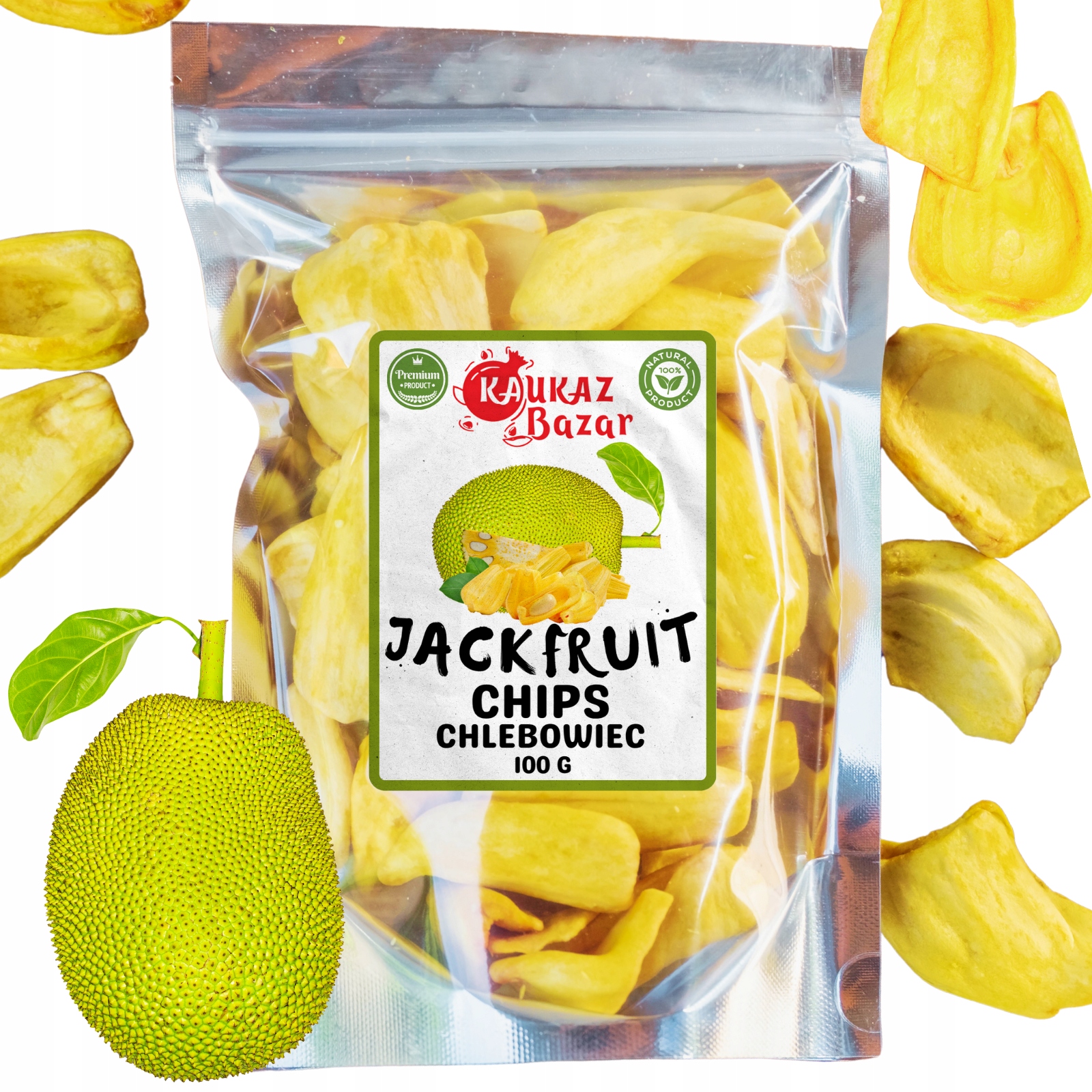 Chipsy Jackfruit Křupavé bez cukru 100 g Thajsko Kaukaz Bazar