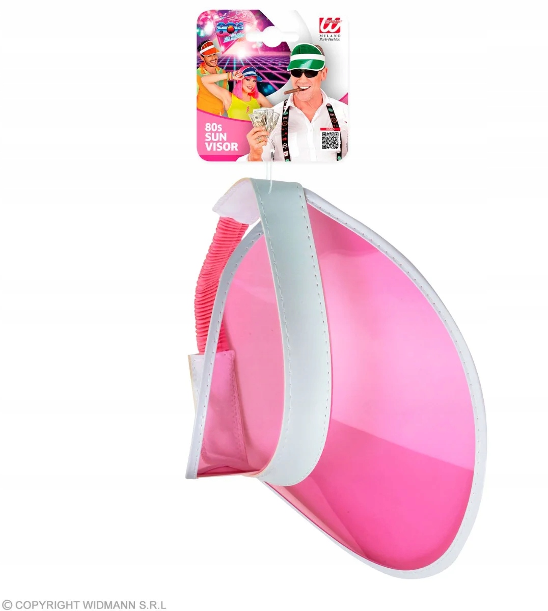 Daszek Disco Różowy Neon Strój Disco Lata 80 Lata 90 Neonowy Kicz Party Model WI00210