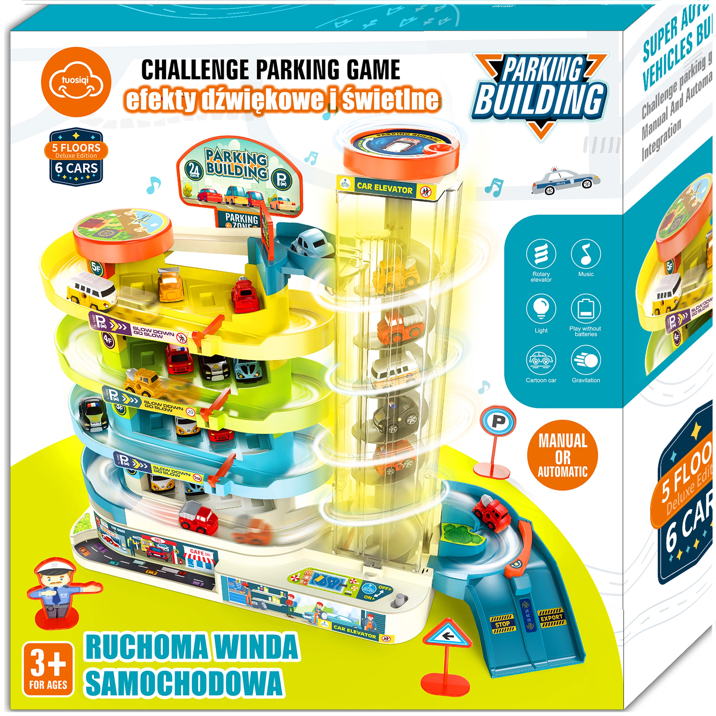 PARKING TOR SAMOCHODOWY GARAŻ ZJEŻDŻALNIA na AUTA Elektryczna Winda