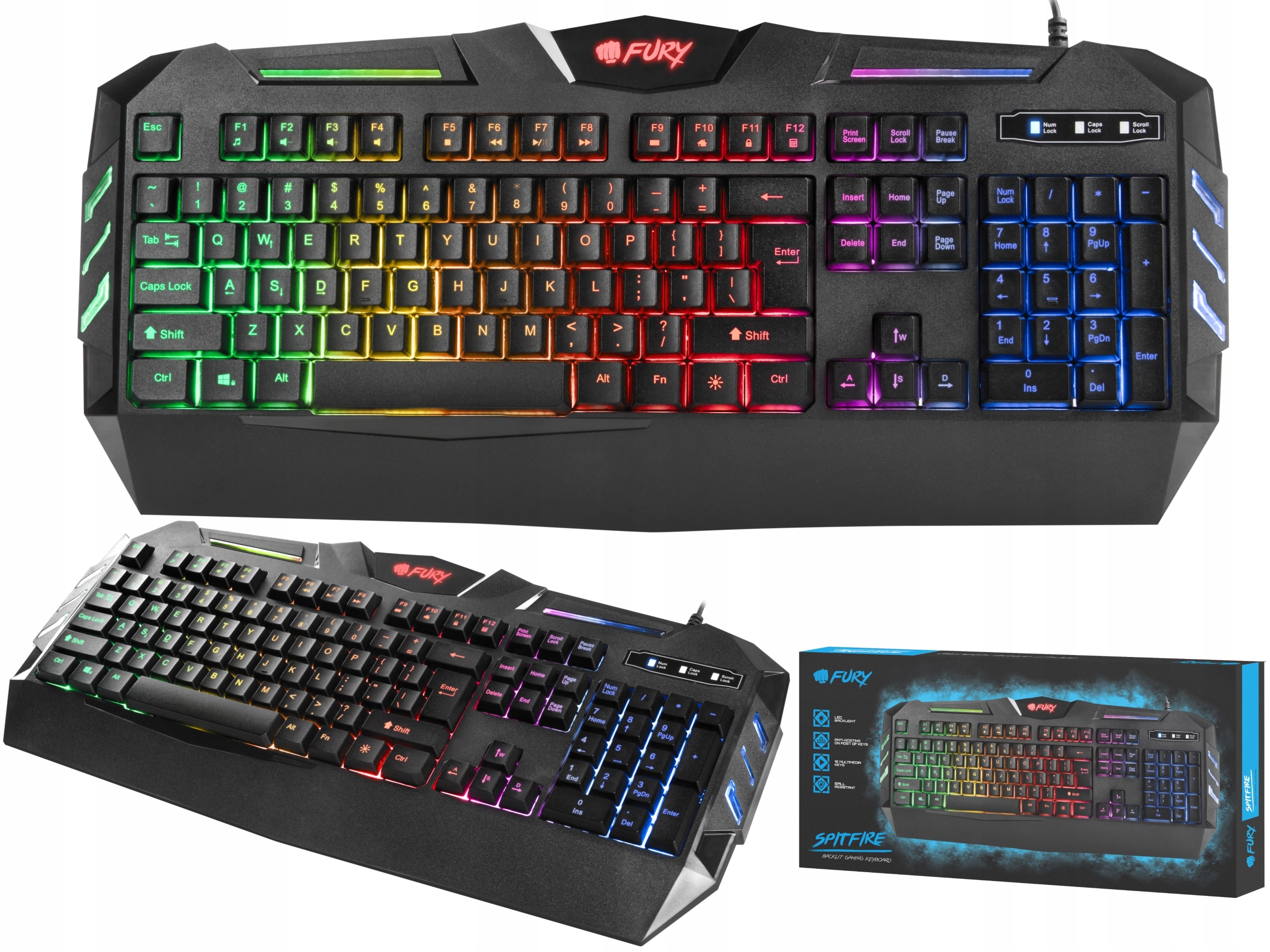 

Klawiatura Podświetlana Dla Graczy Gamingowa Led