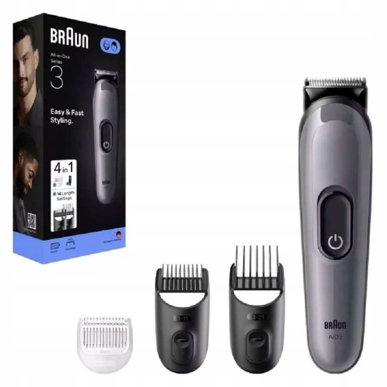 Braun Series 3 AIO3500 Trymer Do Ciała 4W1 14 Ustawień Dł. 7500435245197