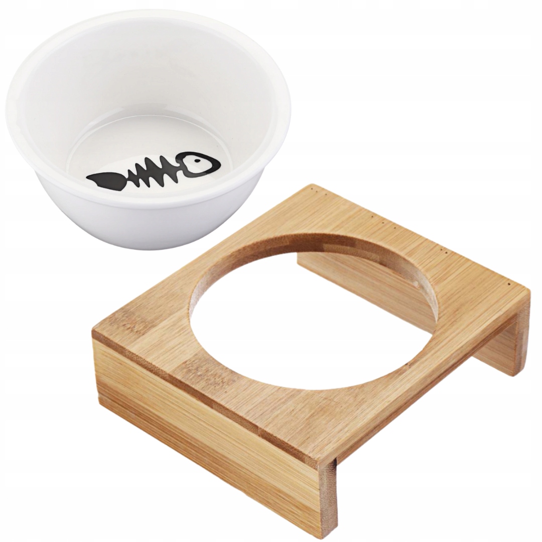 

Miseczka Ceramiczna Kota Podstawka Bambusowa 150ml