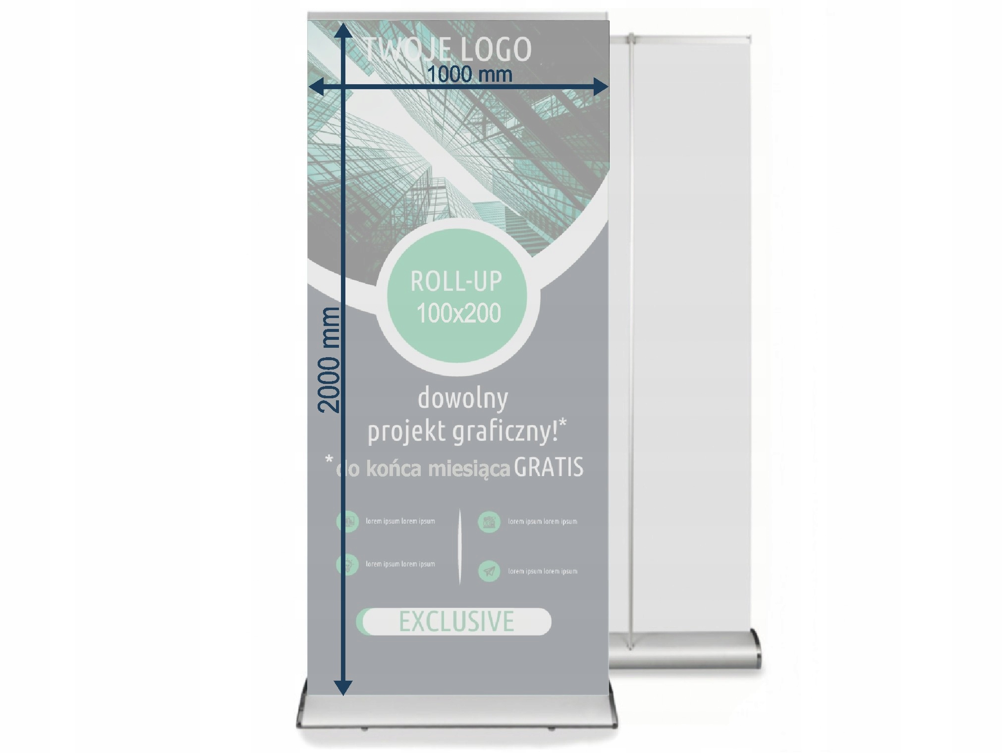 ROLL-UP EXCLUSIVE 100x200 BLOCKOUT PREMIUM Marka inny