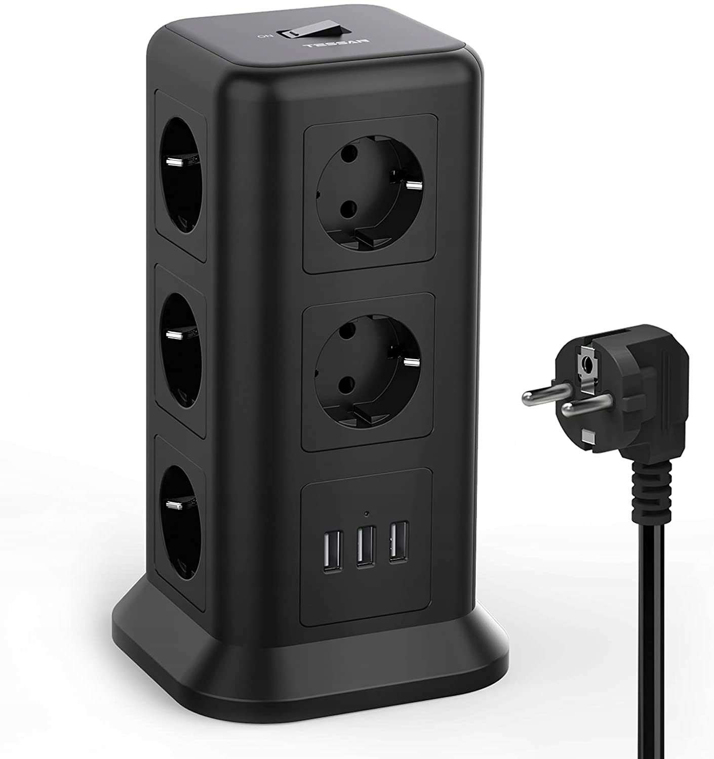 LISTWA ZASILAJĄCA STOJĄCA 11 GNIAZD + 3USB 10A