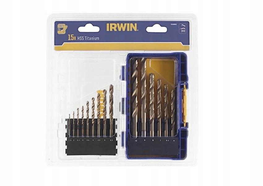 Irwin Sada 15ks Hss TiS 1.5 mm, 2 mm, 3.5 mm, 4 mm, 4.5 mm, 5 mm, 5.5 mm, 6 mm