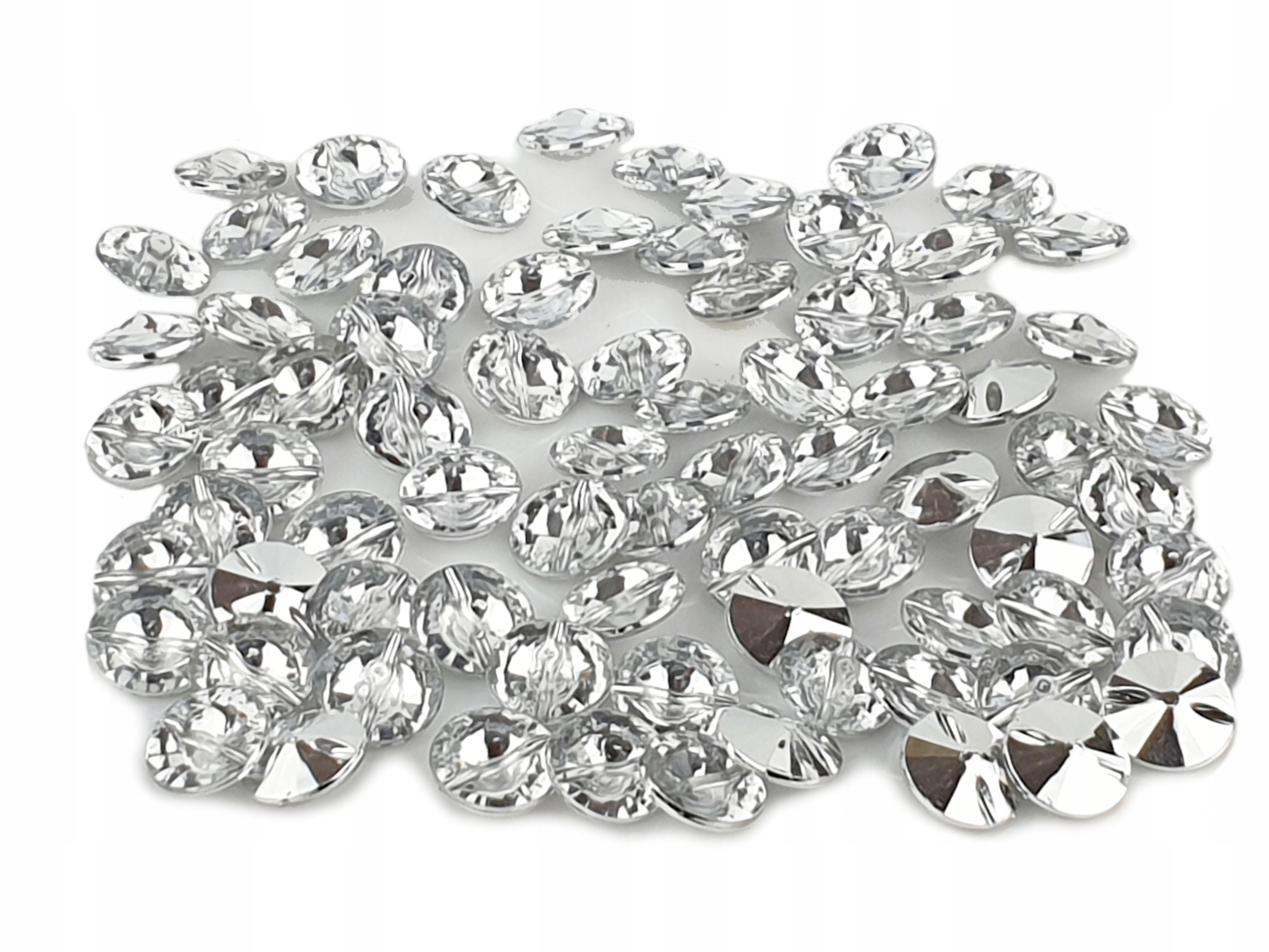 

Diamenty Diamenciki z Akrylu z dziurką 14mm 36 szt