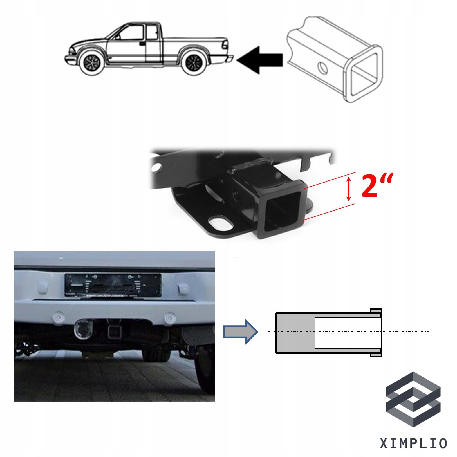 Szekla do Pojazdów Off-Road 2" 51x51 mm USA Numer katalogowy producenta USSHACKLE
