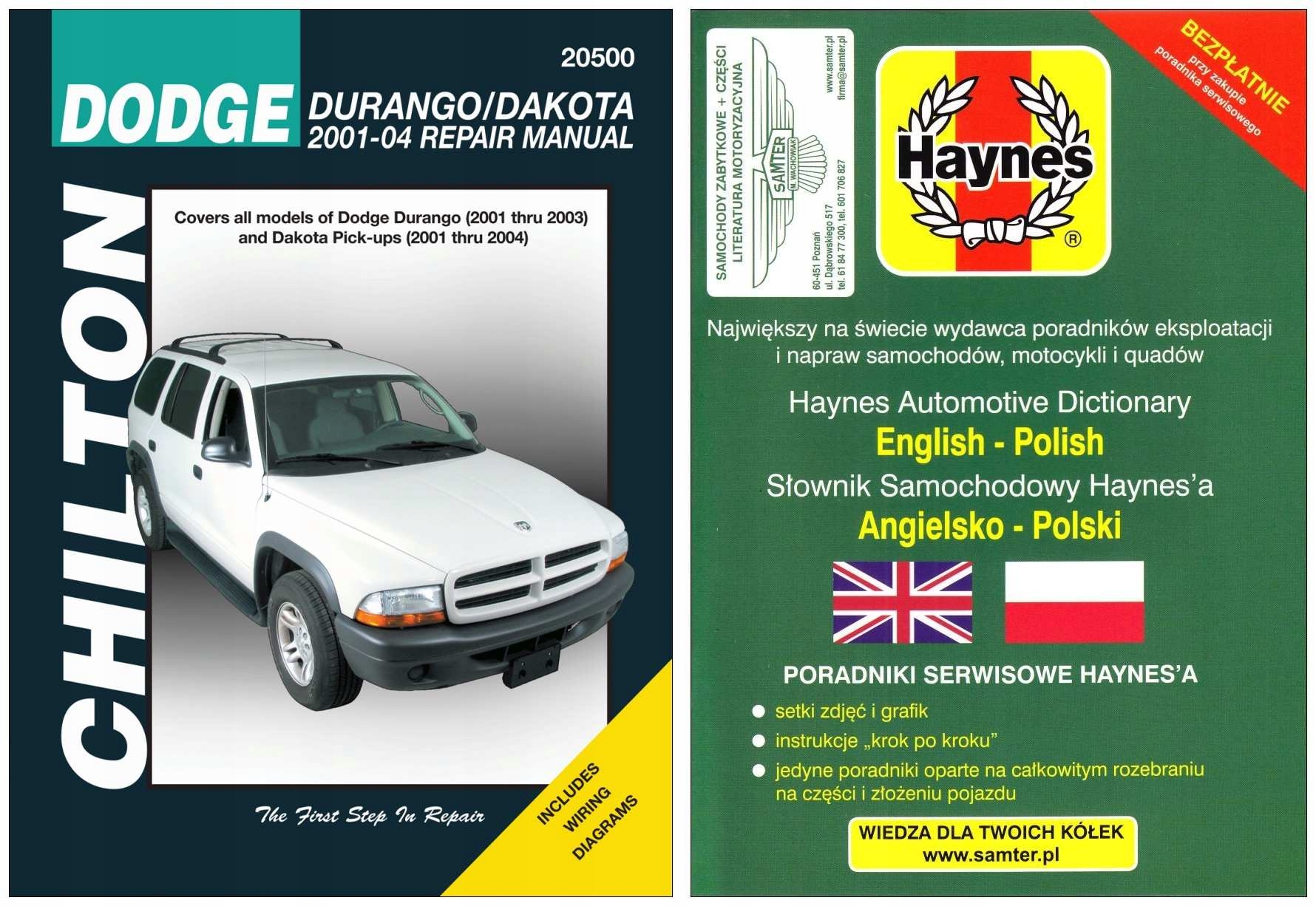 Dodge Durango Dakota Pick-up (2001-2004) instrukcja napraw +GRATIS 24h