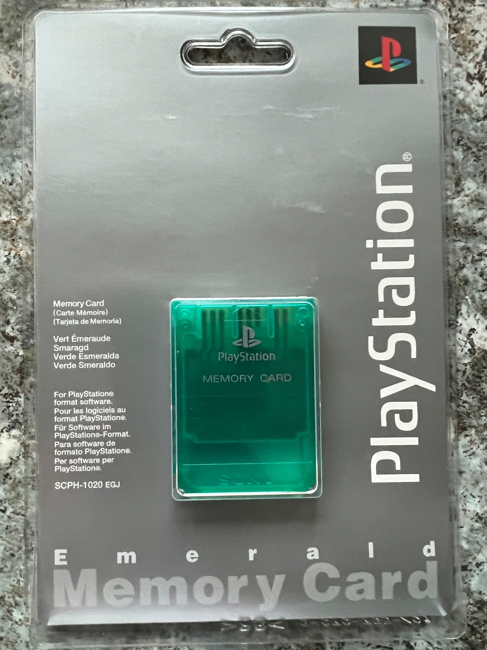 Karta pamięci SCPH-1020 EGJ Memory Card PSX Green Ps one