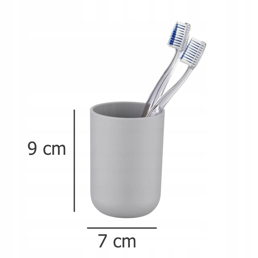 KUBEK ŁAZIENKOWY POJEMNIK NA SZCZOTECZKĘ PASTĘ SZARY Wenko Marka Wenko