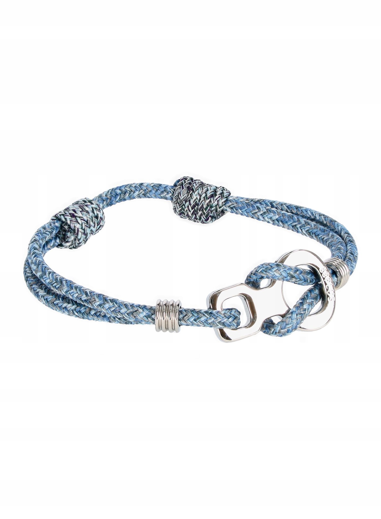 Náramek 8B  Wristband Kalydna modrý melír/stříbrný