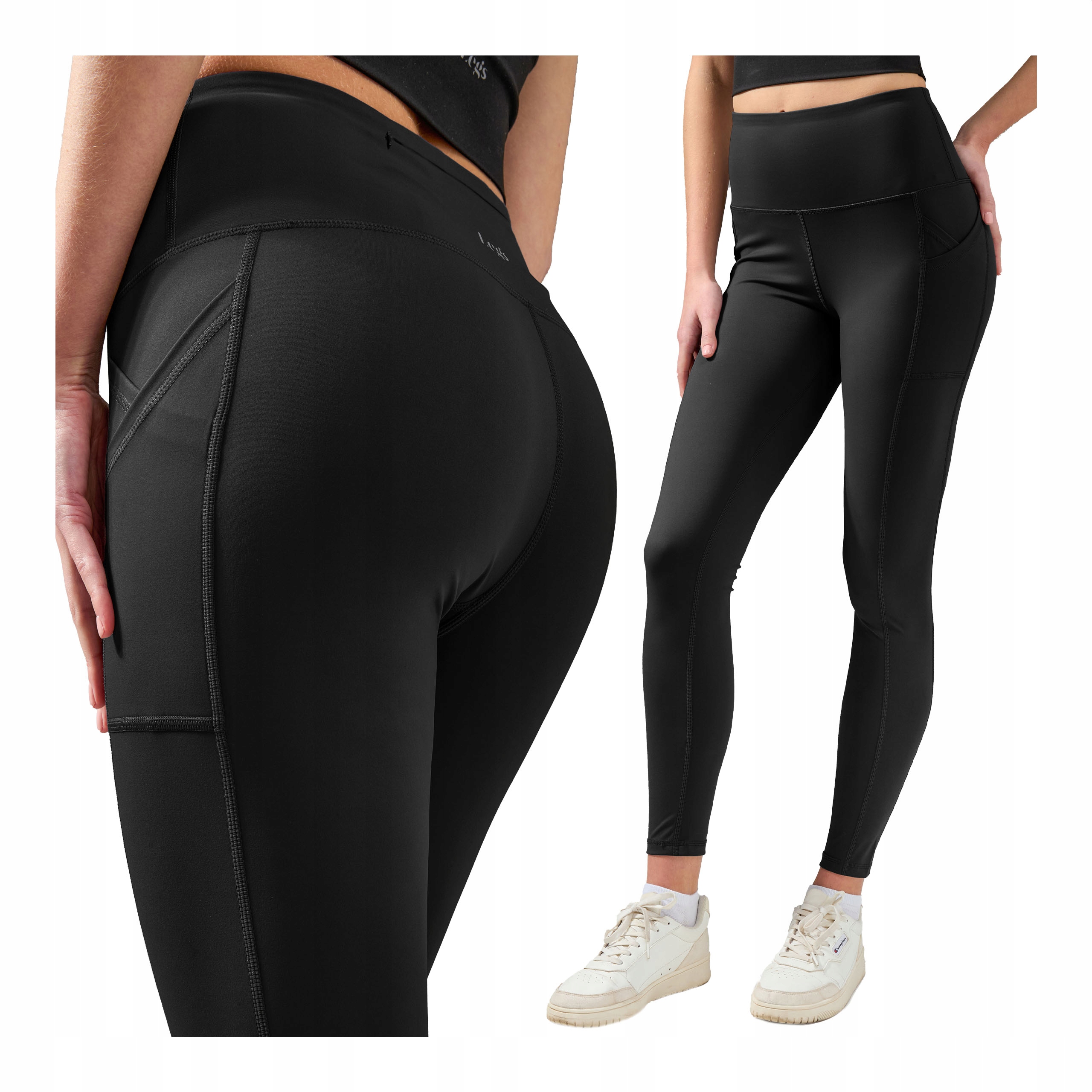 Dámské nepropustné fitness sportovní legíny Legs L Černé