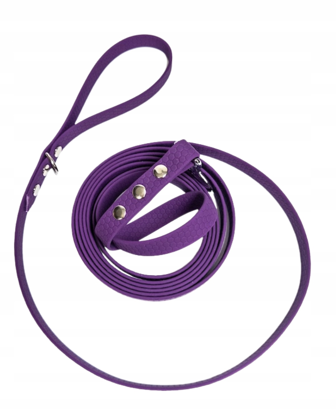 odolné vodítko pro výcvik psů 5 m stříbrné kování fialové