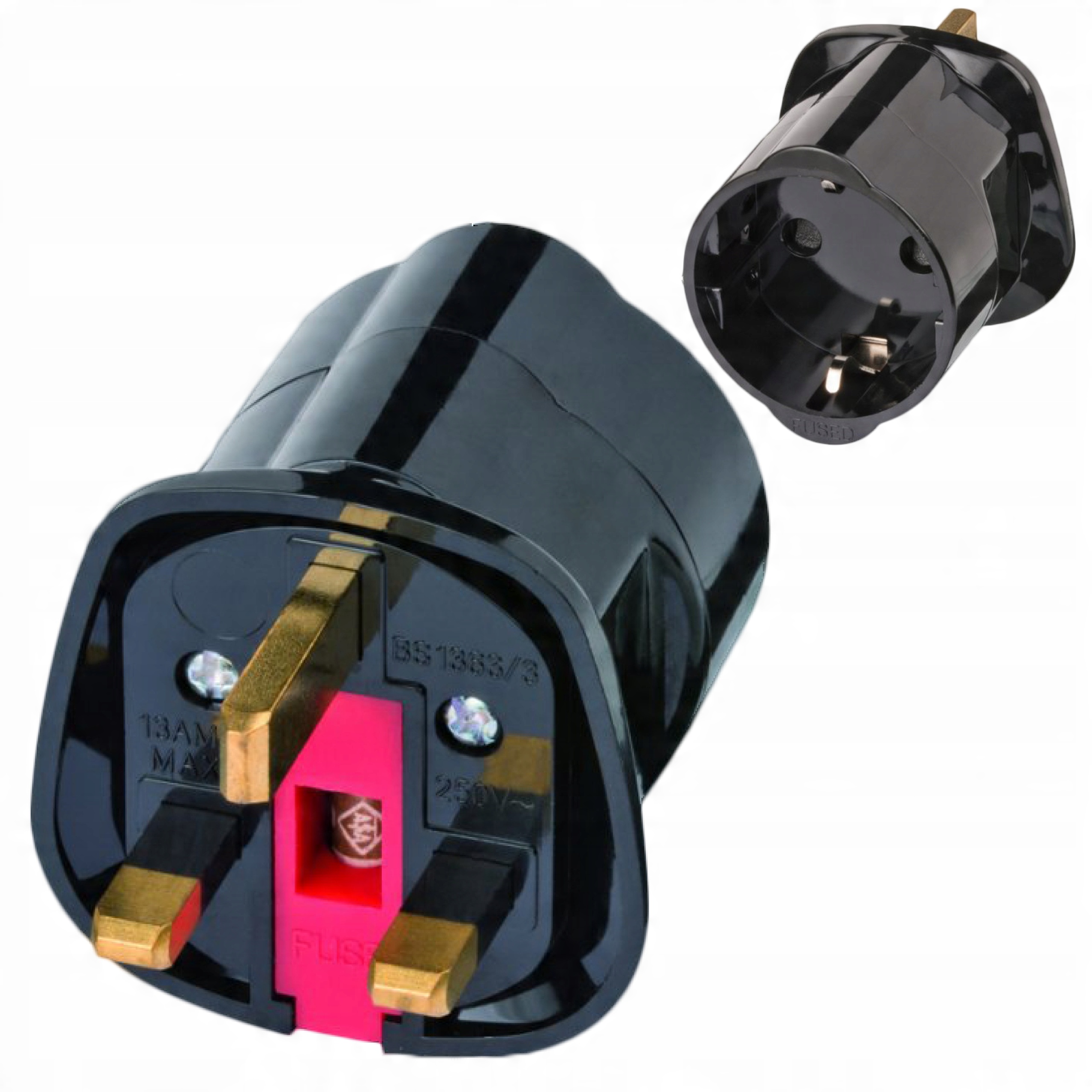 

Adapter Wtyczka Polska Anglia Uk z Bezpiecznikie