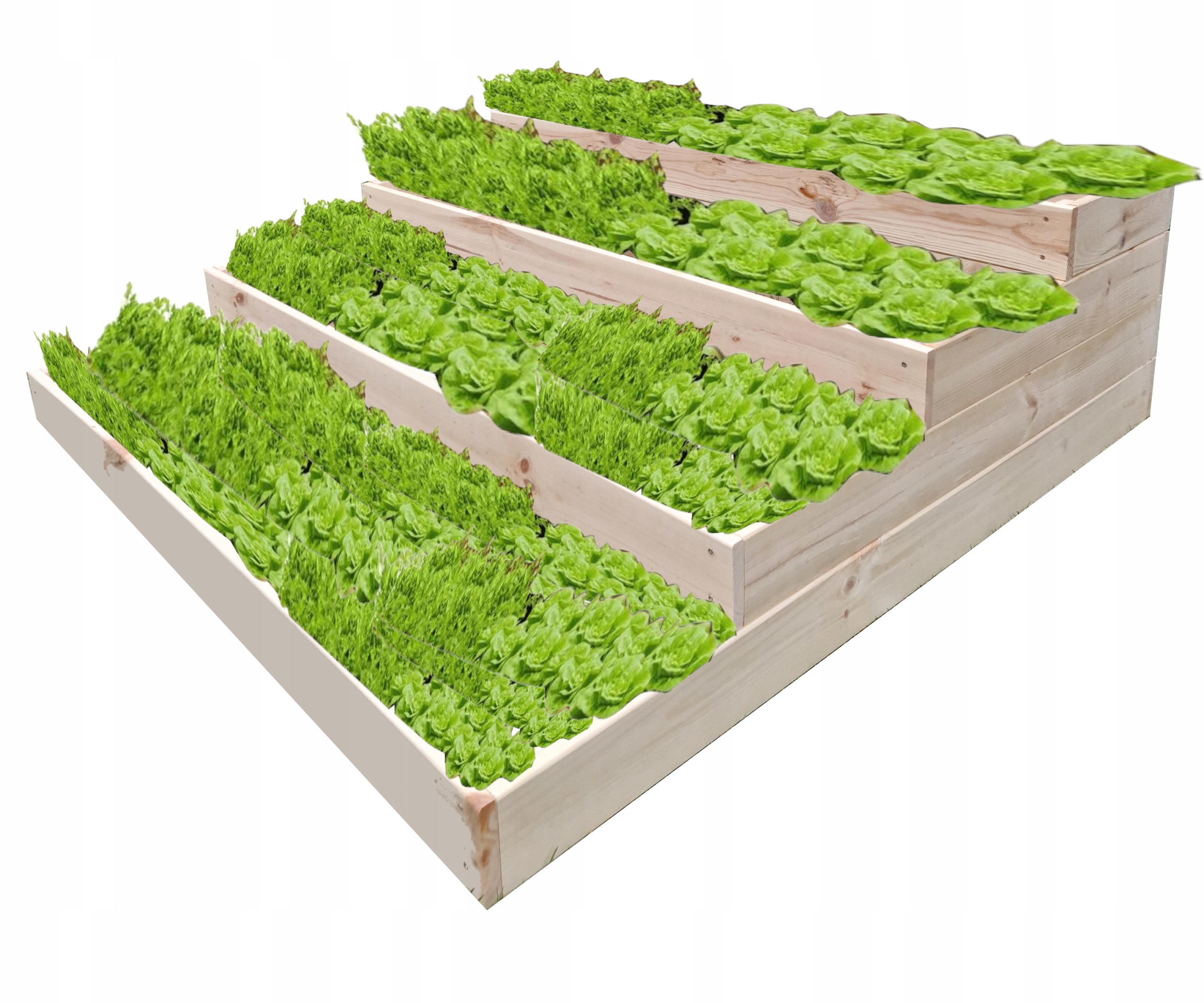 Zeleninová Zahrada dřevěný Patrový bylinkový záhon box Zeleninový Záhon pařeniště 120x120