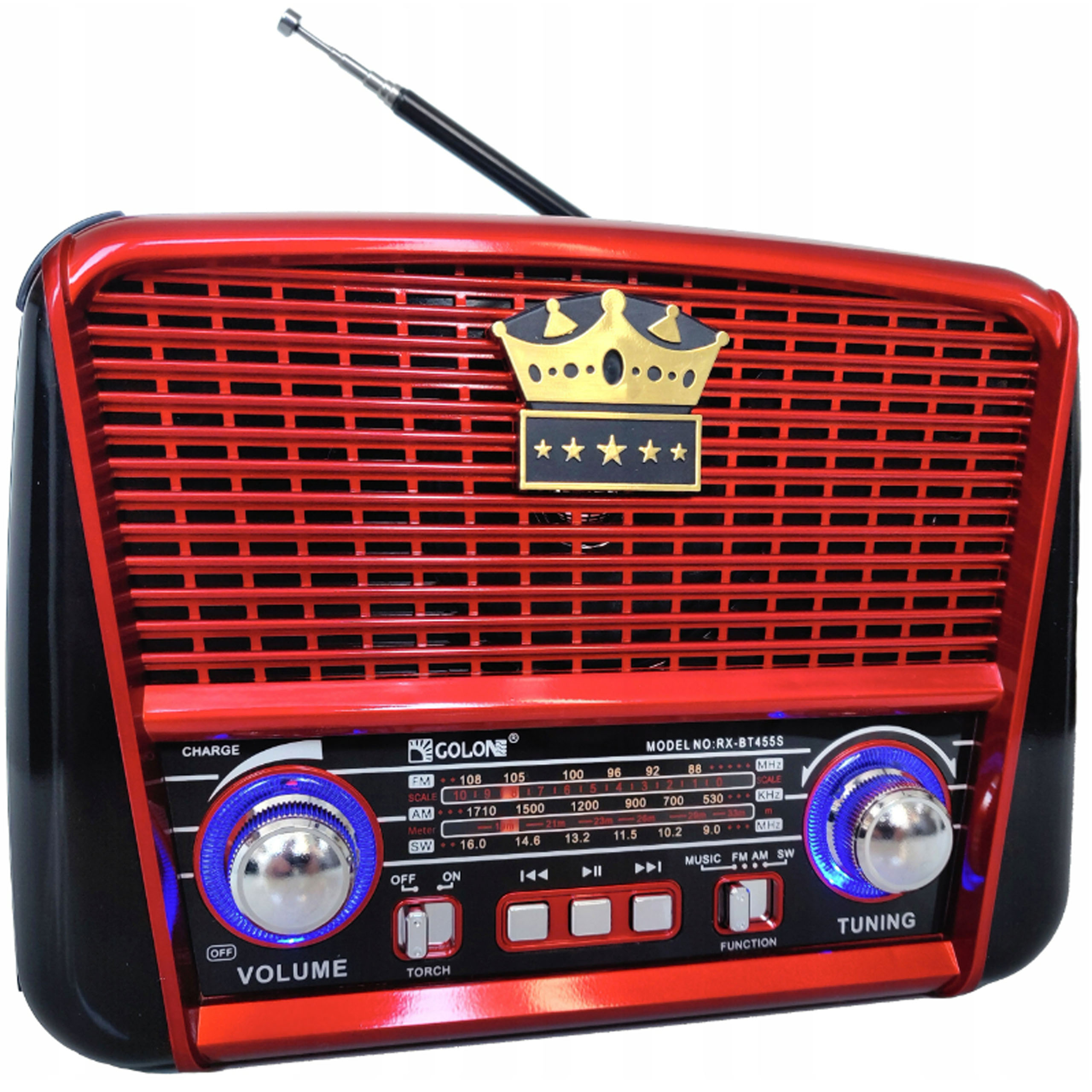 RADIO RETRO PRZAENOŚNE KUCHENNE SOLAR BLUETOOTH AKUMULATOR USB Marka Golon