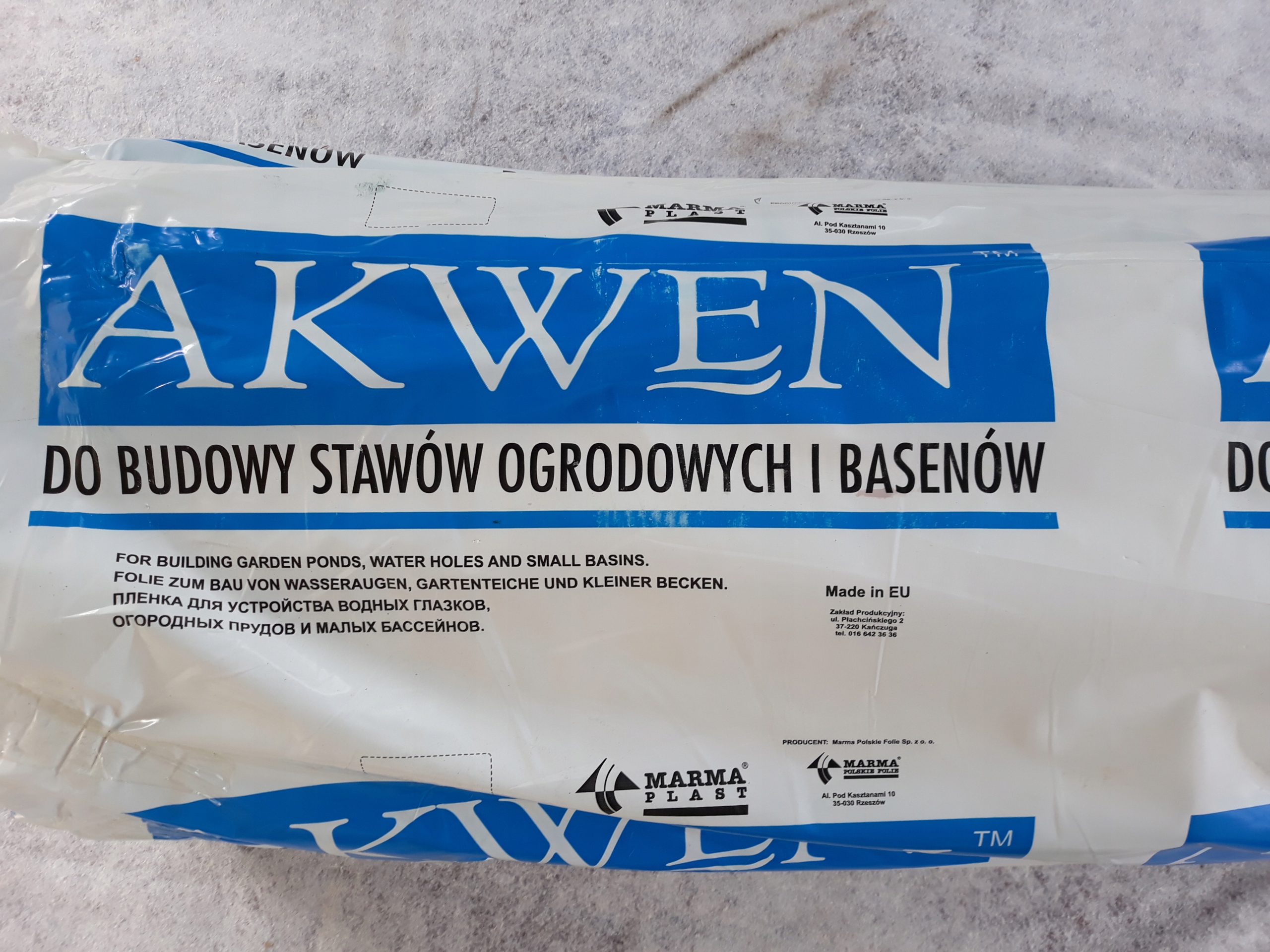 Folia do oczek wodnych czarna 1m2. do oczka Długość 1 m