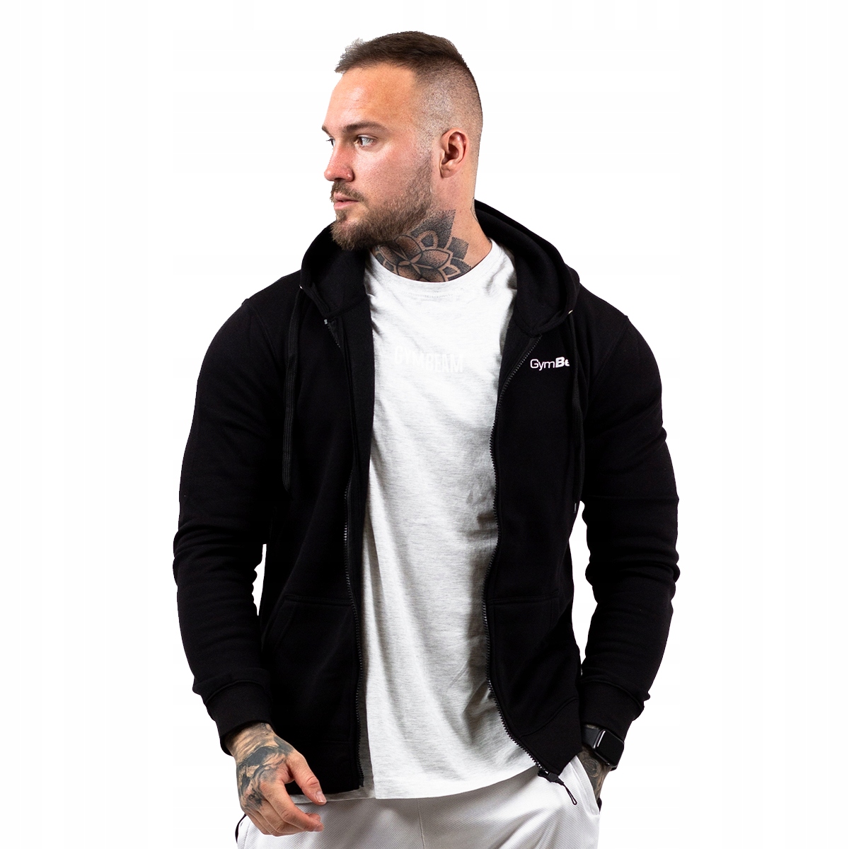 

Bluza rozpinana Zipper Hoodie czarna GymBeam S