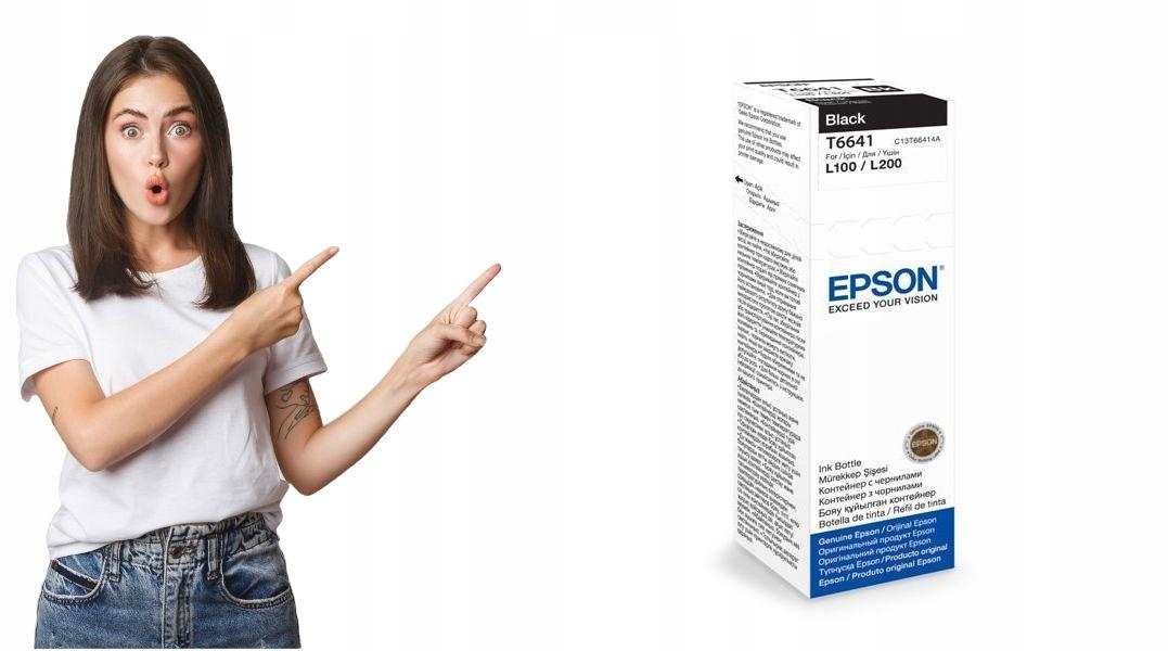 Cart. Epson T 6641 (butelka) czarny oryg.