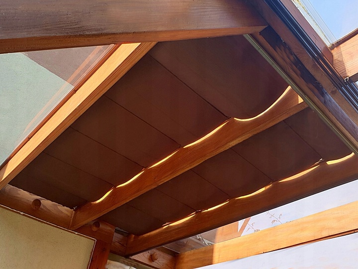 ROLETA RZYMSKA POZIOMA ZADASZENIE TARASU PERGOLI Długość (cm) 200 cm