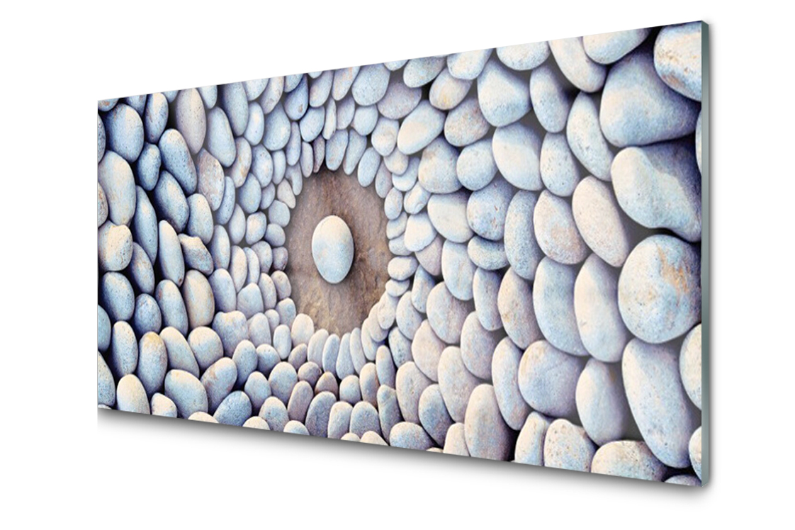 

Panel szklany dekor Kamyczki Sztuka 120x60 + Klej