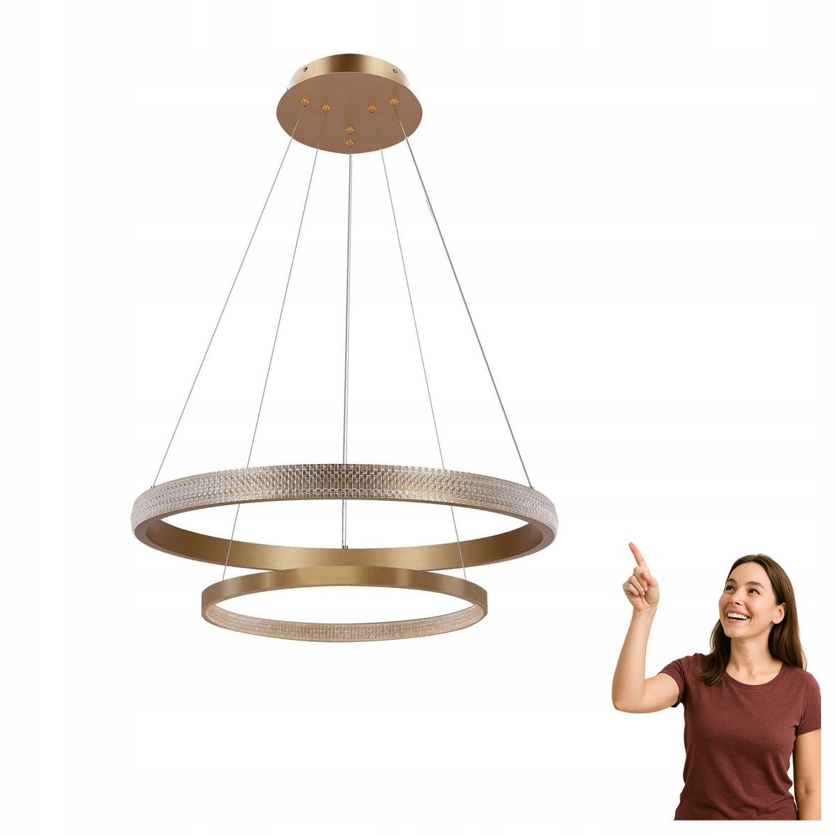 Závěsné Led svítidlo 60+40 22W+34W HashIm 32-28433 Candellux