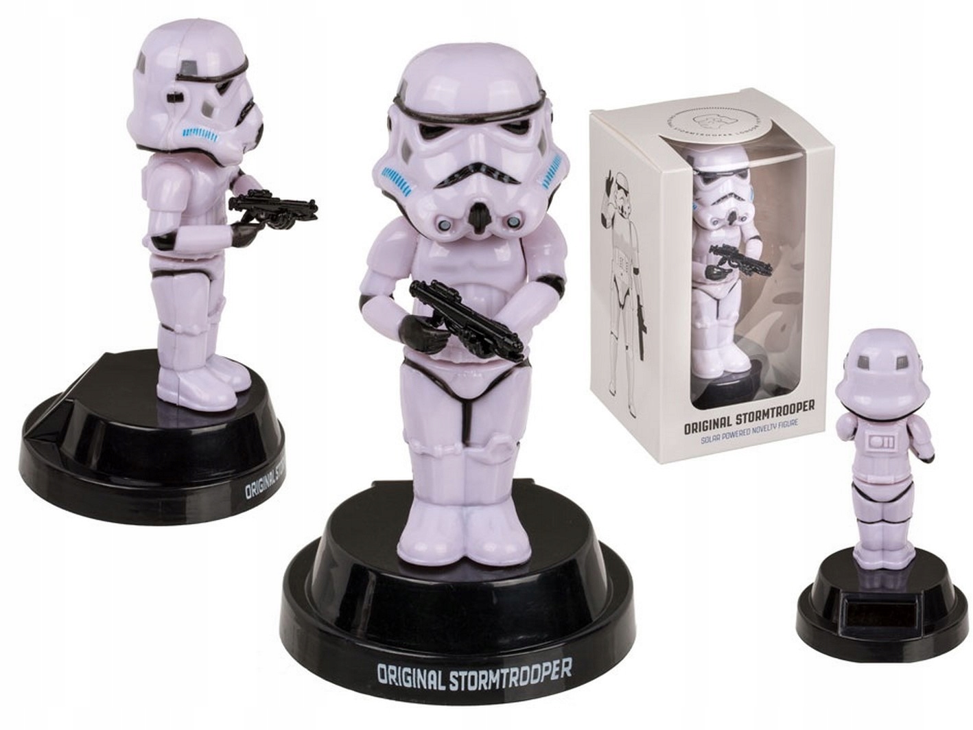 Solárna figurka Hviezdne vojny Stormtrooper 13 cm bielo-čierna