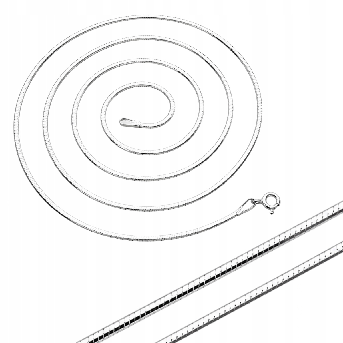 Stříbrný řetízek dámský osmihranný náhrdelník 60 cm stříbro 925