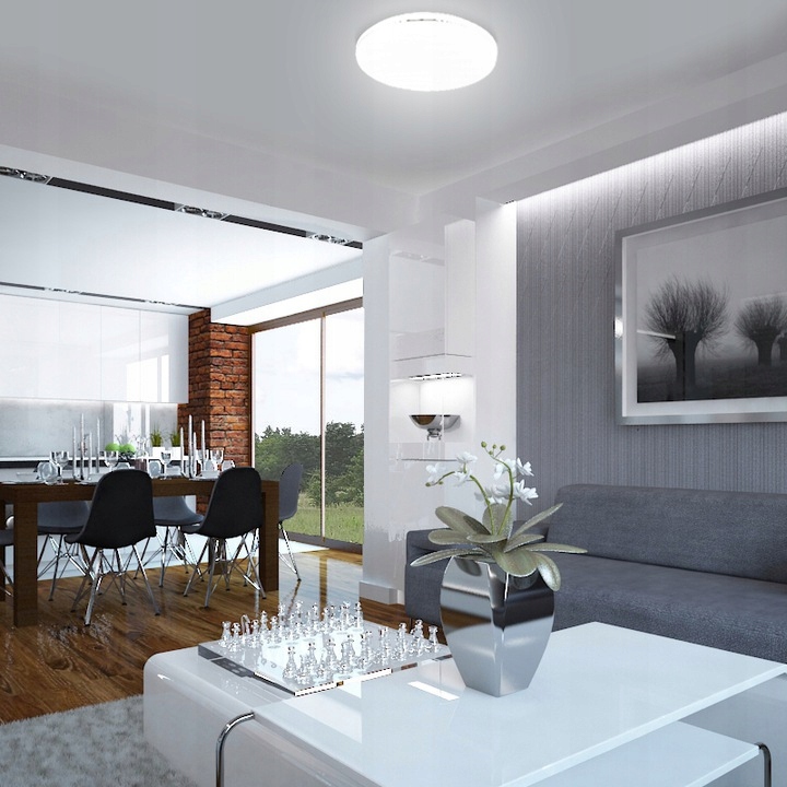 PLAFON LAMPA ŁAZIENKOWA LED 25W 2150lm 4000K IP44 Kolor biały