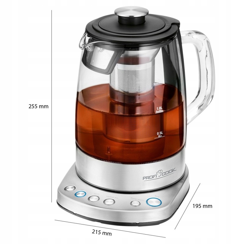 2v1 RYCHLOVARNÁ KONVICE SKLENICE PIVOVAR WIFI 1.5L ČASOVAČ INOX NĚMECKÝ Příkon 2200 W