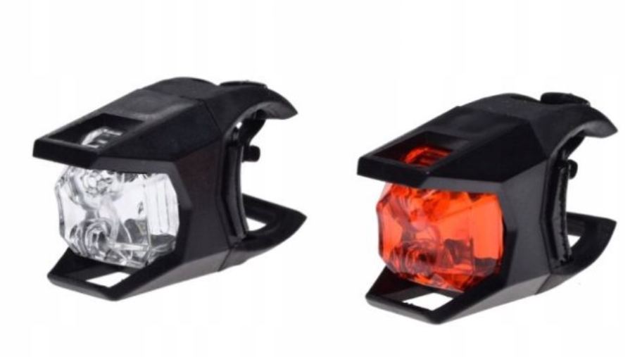 LAMPKI ROWEROWE PRZÓD TYŁ LED SILIKON kpl 2 szt AWR1209