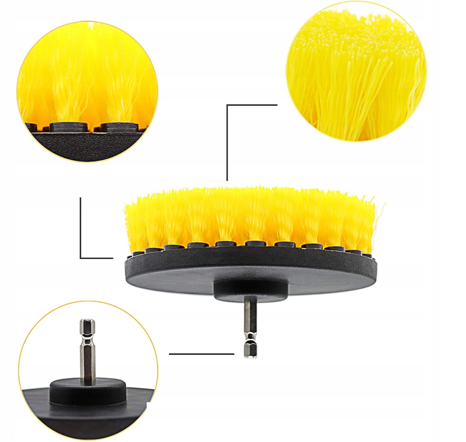 6-Częściowy Zestaw Szczotek Do Czyszczenia Wkrętarką Do Płytek i Podłóg Producent bez marki