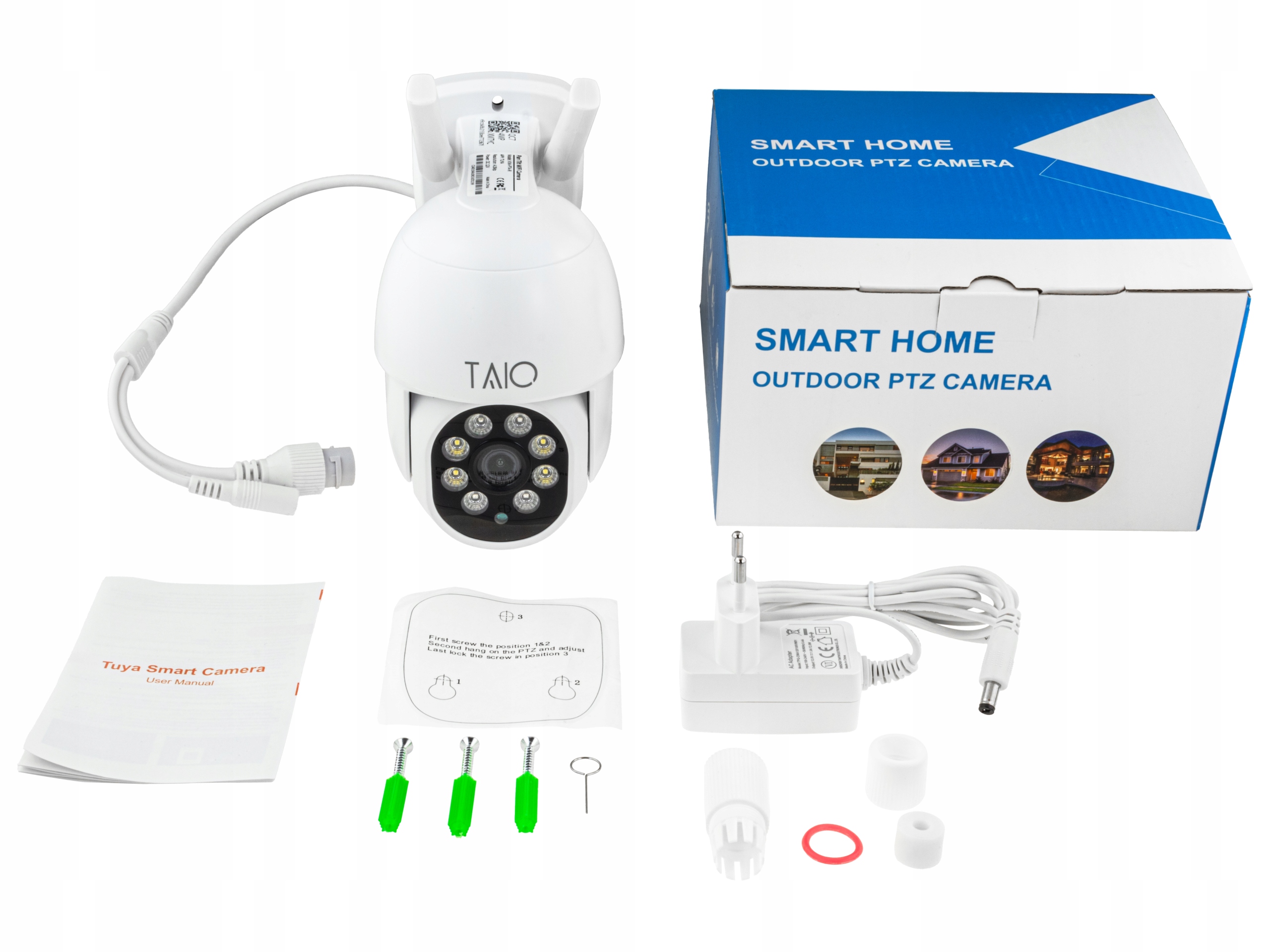 Kamery ZEWNĘTRZNE wifi do monitoringu OBROTOWE + 2x karta pamięci 128GB Marka Inna