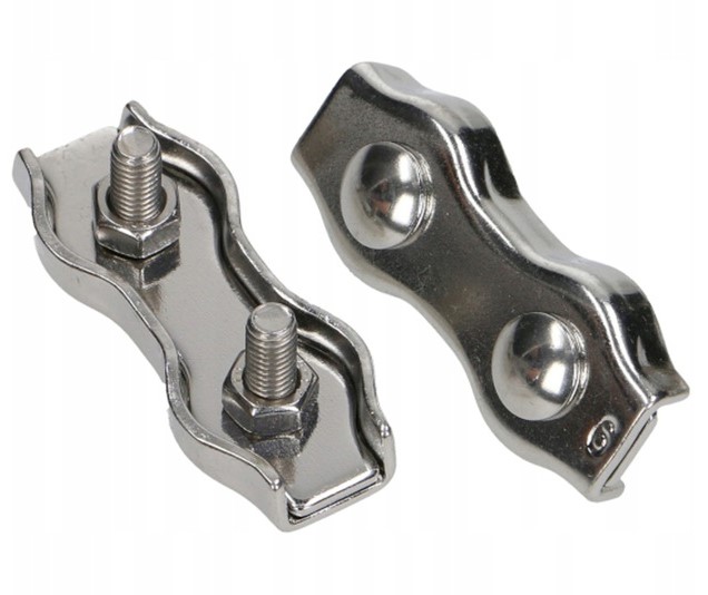 Zacisk Do Liny Siodełkowy 3MM Nierdzewny Podwójny A4 Kwasoodporny Inox Lux