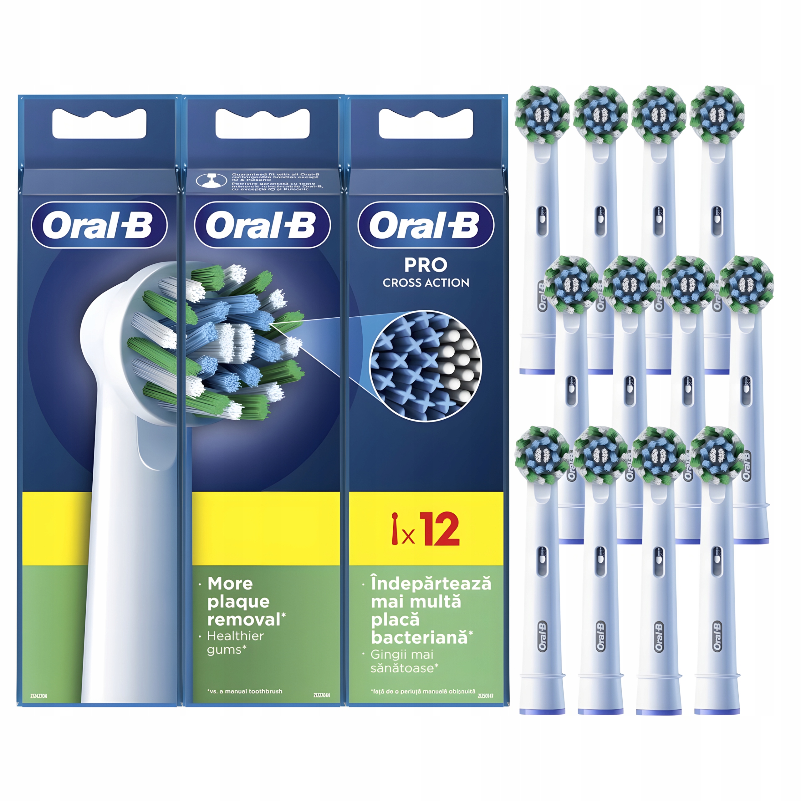 Oryginalne Końcówki do szczoteczki elektrycznej Oral-B Cross Action 12szt.
