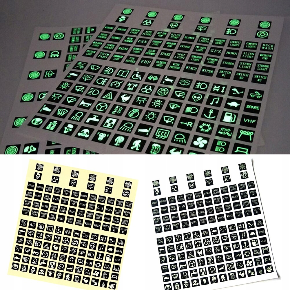 Для панелей приборов светящиеся ПВХ виниловые наклейки n