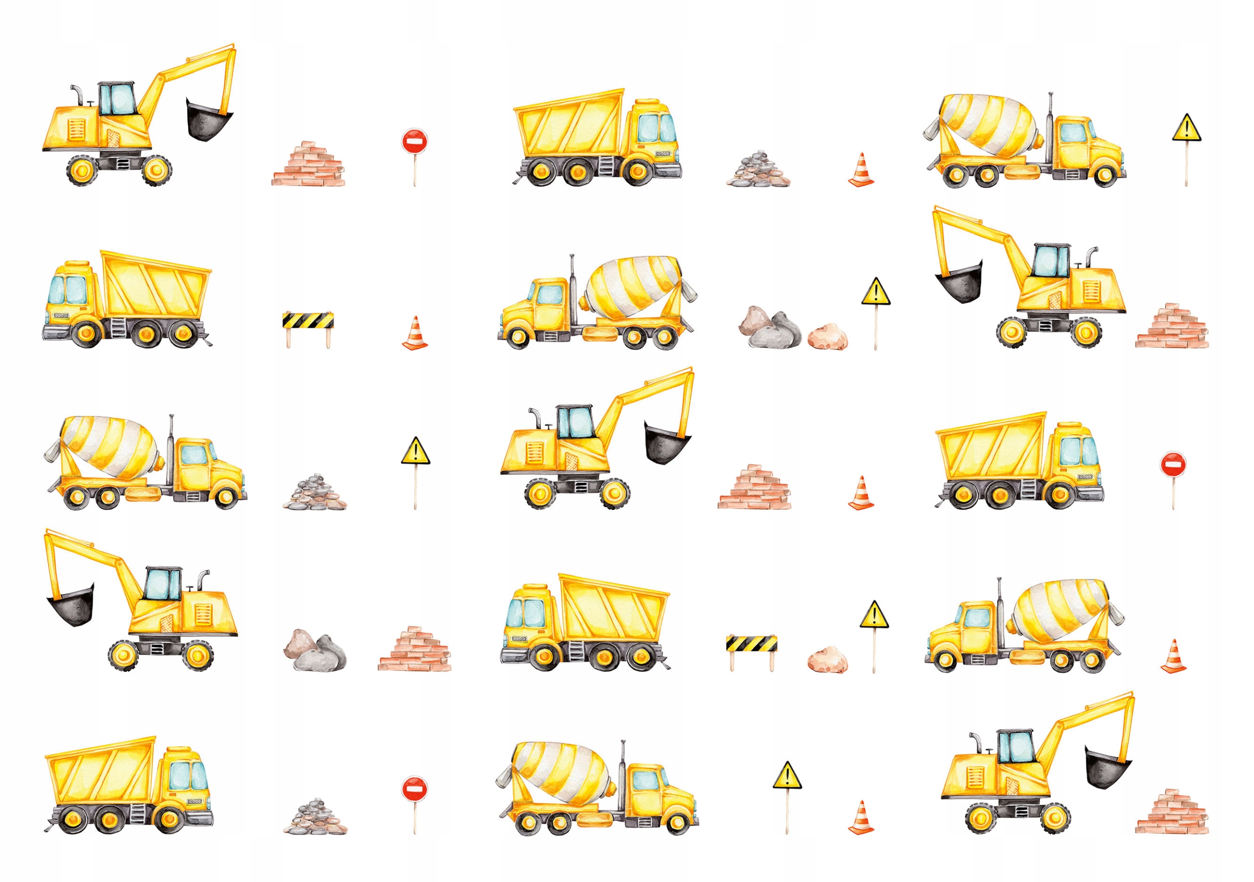 Tapeta Konštrukcia Stroje pre deti Chlapec 400x280 Zábava Ilustrácia lepidlo