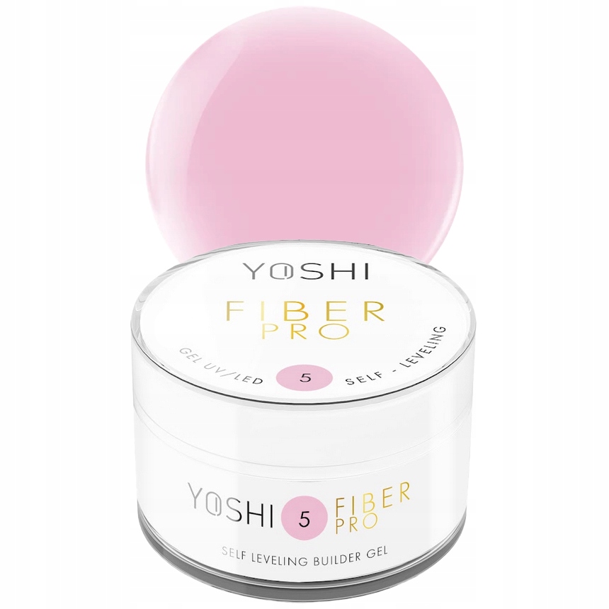 Yoshi Stavební Gel Samonivelační Fiber Pro Uv/led 50 ml No 5 Pink