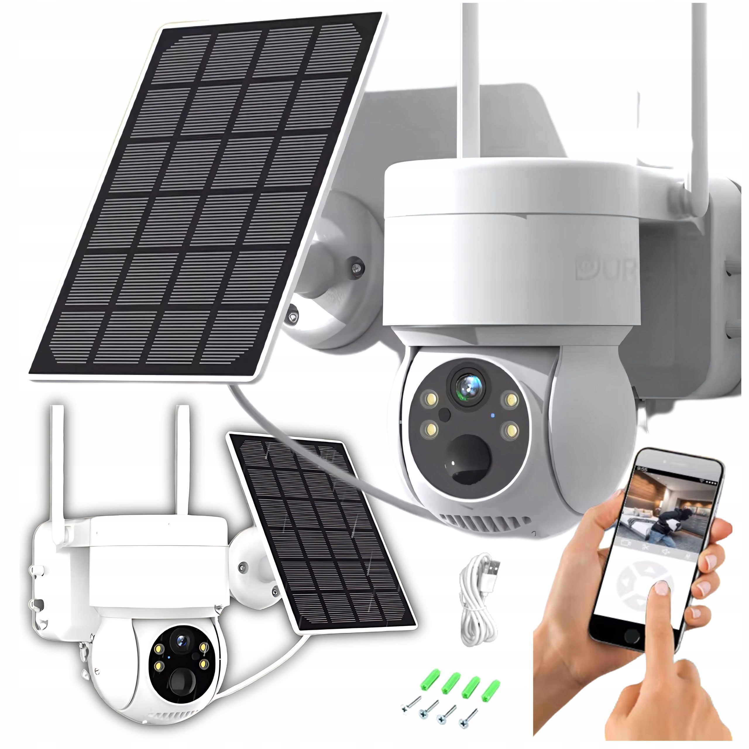 Venkovní Solární Otočná Ip Kamera Wifi 4 Mp Mpx Full Hd+ Pro Monitorování