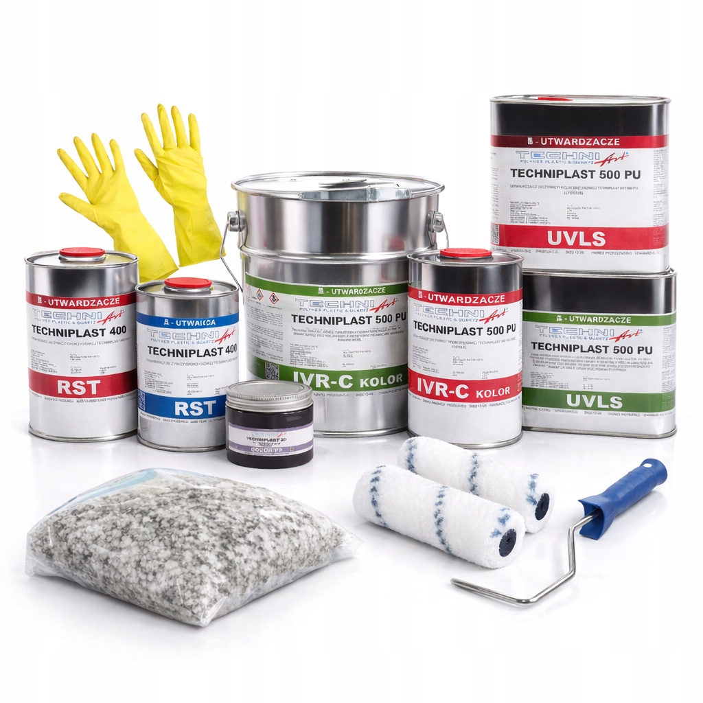 Balkonovo-terasová pryskyřice 5 m² Techniplast Uv – vysoký lesk vločky