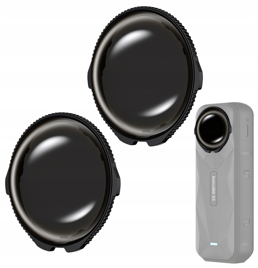 2x Plne šedý filter ND64 pre INSTA360 X5 Tvrdené sklo Multi-Coated Jjc