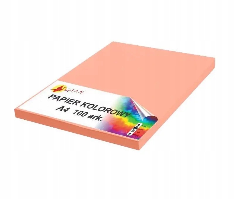 

Papier kolorowy A4 80g grejpfrutowy jasny 100 arku