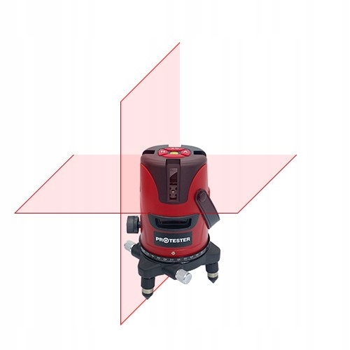LASER KRZYŻOWY CZERWONY 15M 2 LINII POZIOMICA LASEROWA PROTESTER Marka PROTESTER