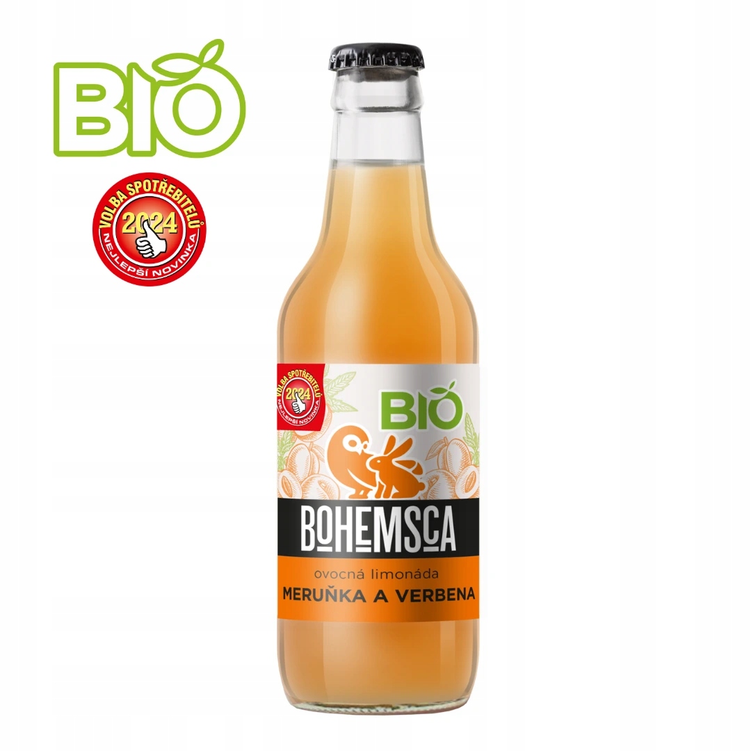 Levně Bohemsca Bio limonáda Meruňka a VERBENA-330-ml 15 ks