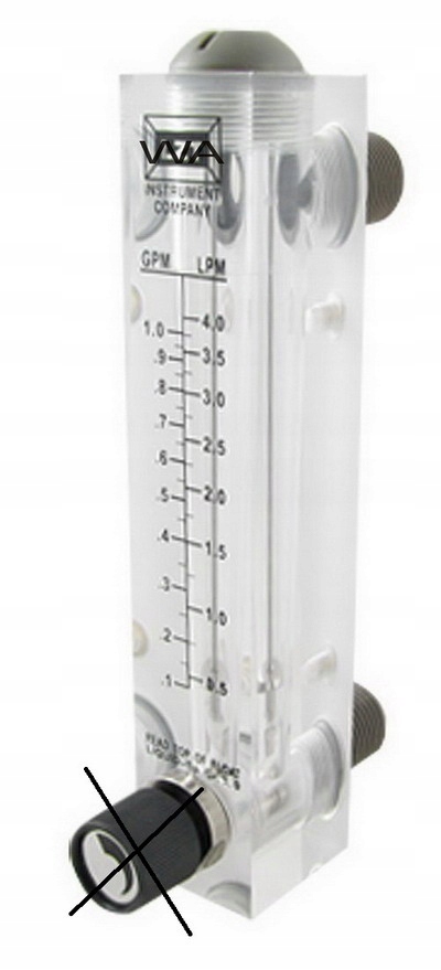 ROTAMETR WODNY, TABLICOWY 1GPM, PRZEPŁYWOMIERZ