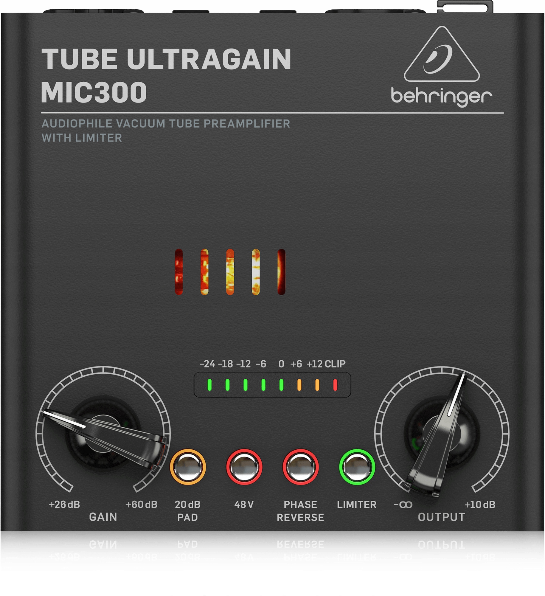 Behringer MIC300 Lampový mikrofonní zesilovač s limiterem
