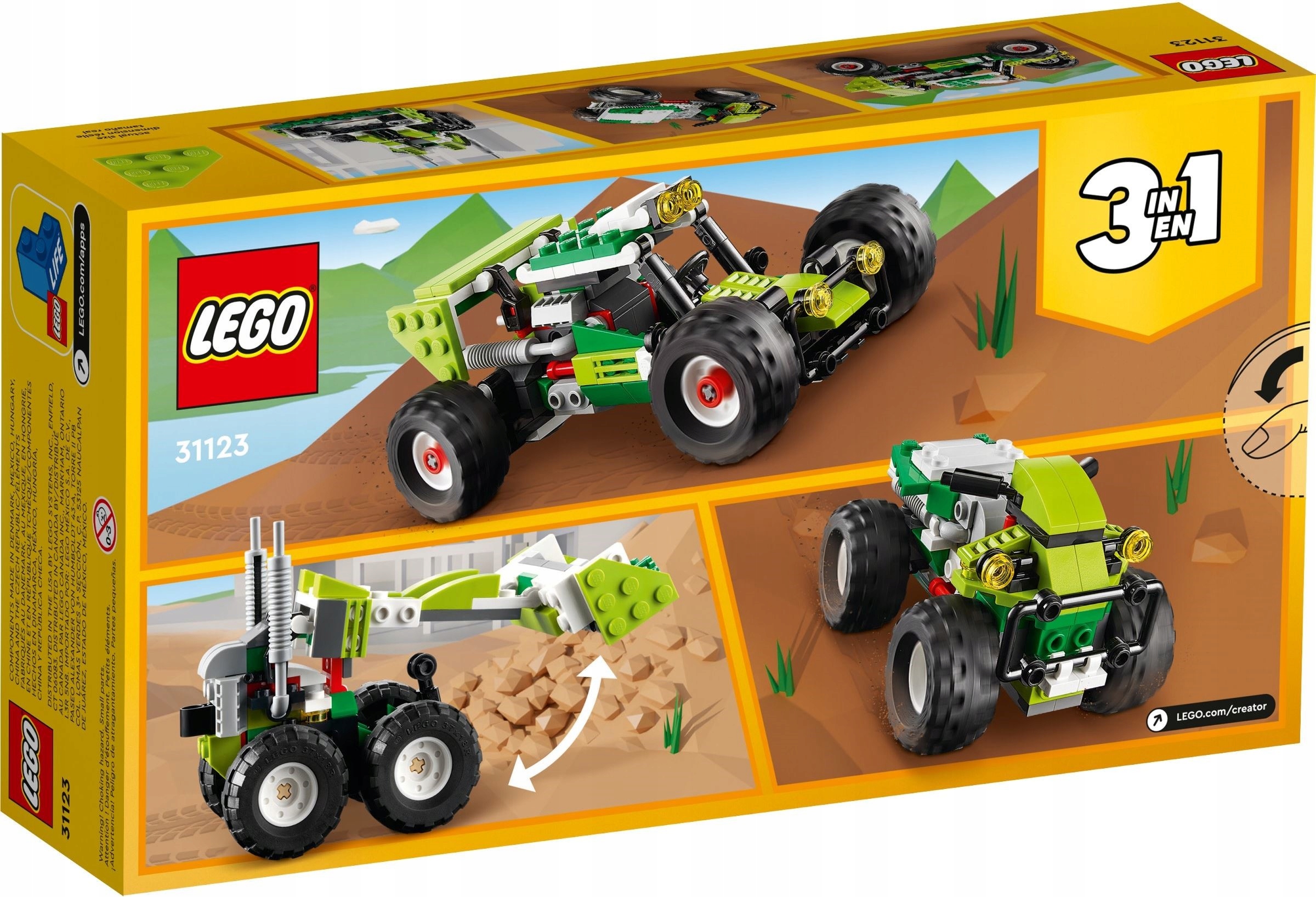 LEGO CREATOR 31123 ŁAZIK TERENOWY 3W1 7+ NOWY 12213204878 - Allegro.pl