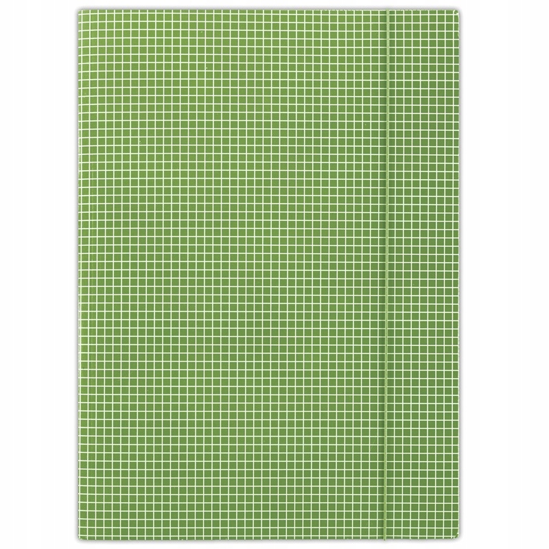 

Teczka z gumką A4 400gsm 3-skrz zielona w kratę
